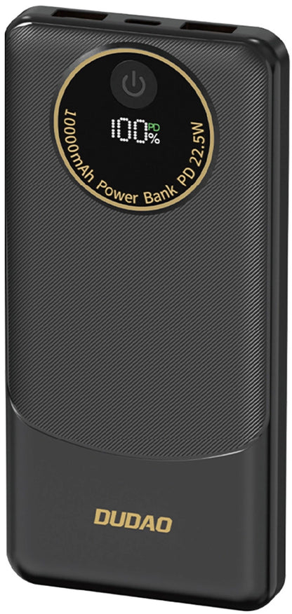 Εξωτερική Μπαταρία Dudao K12, 10000mAh, 22.5W, QC + PD, 1 x USB-C - 2 x USB-A, Μαύρη