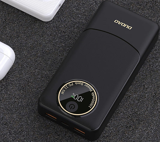 Εξωτερική Μπαταρία Dudao K12Pro, 20000mAh, 22.5W, QC + PD, 1 x USB-C - 2 x USB-A, Μαύρη