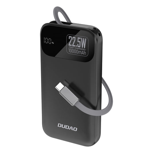 Εξωτερική Μπαταρία Dudao K31, 10000mAh, 22.5W, PD, 2 x USB-C, Μαύρη