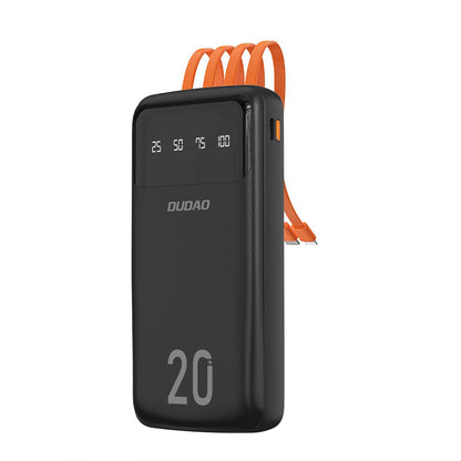 Εξωτερική Μπαταρία Dudao K6Pro+, 20000mAh, 10W, 1 x Lightning - 1 x microUSB - 1 x USB-A - 1 x USB-C, Μαύρη