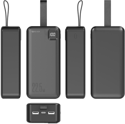 Εξωτερική Μπαταρία Forever TB-300XL, 30000mAh, 22.5W, QC + PD, 1 x USB-C - 2 x USB-A, Μαύρη