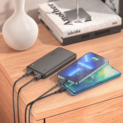 Εξωτερική Μπαταρία HOCO J101, 10000mAh, 22.5W, QC + PD, 1 x USB-C - 2 x USB-A, Μαύρη