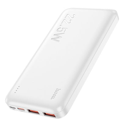 Εξωτερική Μπαταρία HOCO J101, 10000mAh, 22.5W, QC + PD, 1 x USB-C - 2 x USB-A, Λευκή
