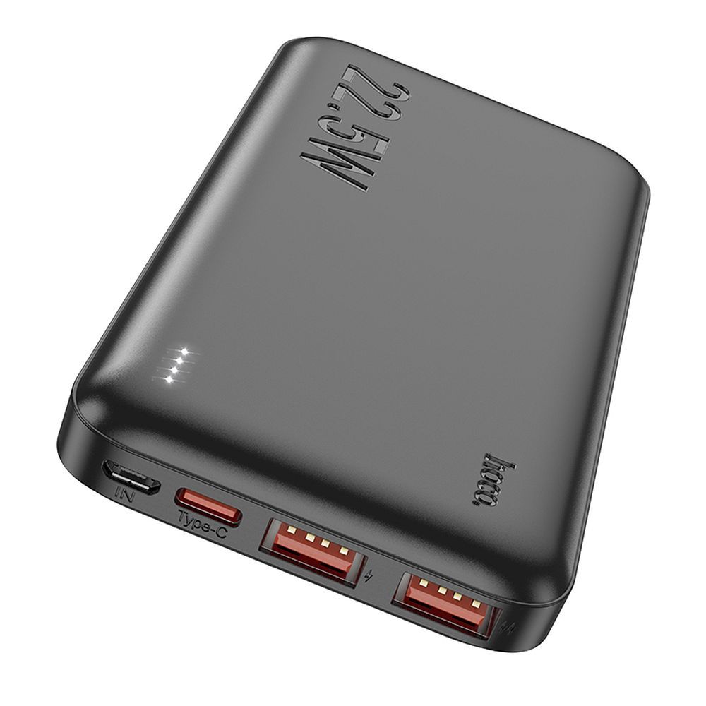 Εξωτερική Μπαταρία HOCO J101, 10000mAh, 22.5W, QC + PD, 1 x USB-C - 2 x USB-A, Μαύρη
