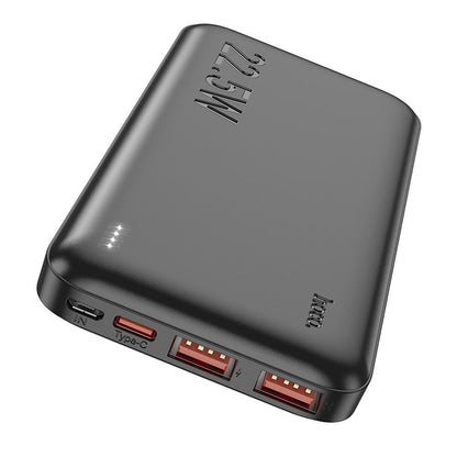 Εξωτερική Μπαταρία HOCO J101, 10000mAh, 22.5W, QC + PD, 1 x USB-C - 2 x USB-A, Μαύρη