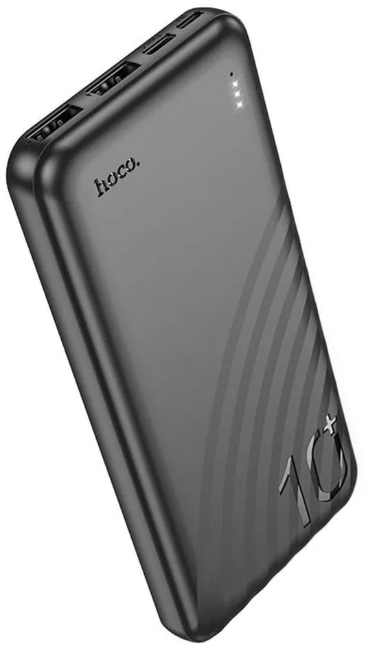 Εξωτερική Μπαταρία HOCO J123, 10000mAh, 10W, 2 x USB-A, Μαύρη