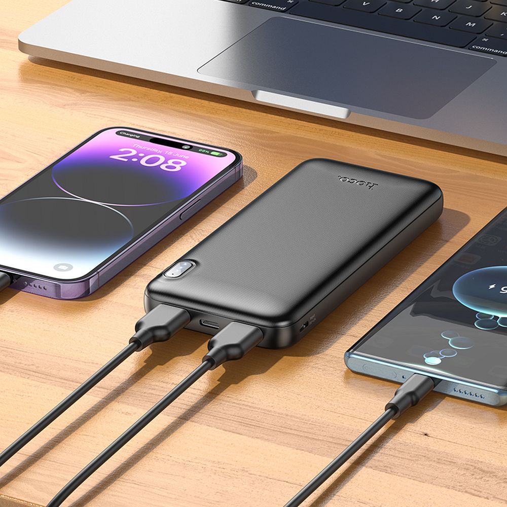 Εξωτερική Μπαταρία HOCO J128, 10000mAh, 10W, 2 x USB-A, Μαύρη