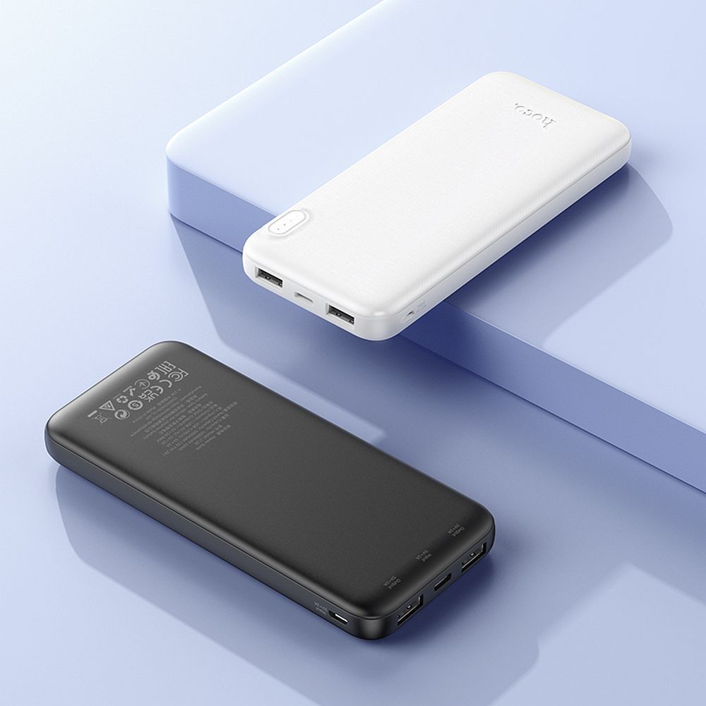 Εξωτερική Μπαταρία HOCO J128, 10000mAh, 10W, 2 x USB-A, Λευκή