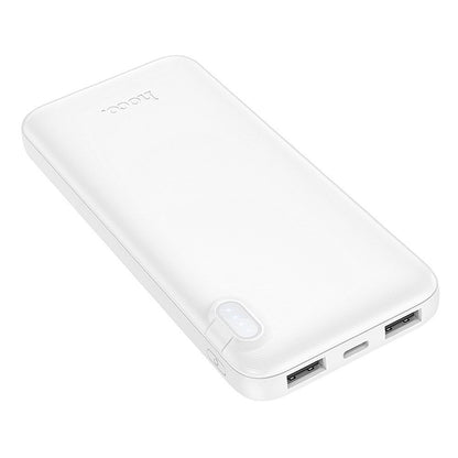 Εξωτερική Μπαταρία HOCO J128, 10000mAh, 10W, 2 x USB-A, Λευκή