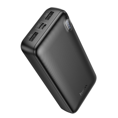 HOCO J128A External Battery, 20000mAh, 10W, 2 x USB-A, Black, Resealed