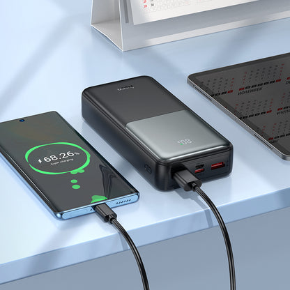 Εξωτερική Μπαταρία HOCO J136A, 20000mAh, 22.5W, QC + PD, 1 x USB-C - 2 x USB-A, Μαύρο