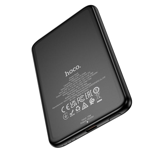 Εξωτερική Μπαταρία HOCO Wireless J140A, 5000mAh, 20W, PD + QI, 1 x USB-C, Μαύρη