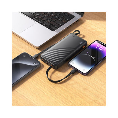 Εξωτερική Μπαταρία HOCO J146, 10000mAh, 10W, 1 x Lightning - 1 x microUSB - 1 x USB-A - 1 x USB-C, Μαύρο