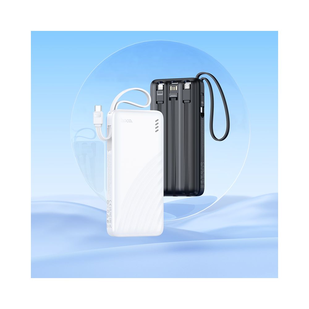 Εξωτερική Μπαταρία HOCO J146, 10000mAh, 10W, 1 x Lightning - 1 x microUSB - 1 x USB-A - 1 x USB-C, Μαύρο