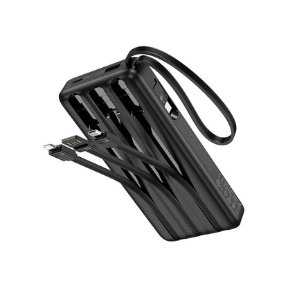 Εξωτερική Μπαταρία HOCO J146, 10000mAh, 10W, 1 x Lightning - 1 x microUSB - 1 x USB-A - 1 x USB-C, Μαύρο