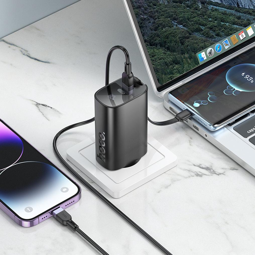 Power Bank HOCO J148 2 σε 1, 5000 mAh, 20 W, PD, 2 x USB-C, Μαύρο