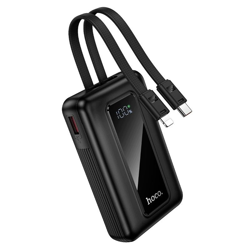 Εξωτερική Μπαταρία HOCO J162, 10000mAh, 22.5W, QC + PD, 1 x Lightning - 1 x USB-A - 2 x USB-C, Μαύρο