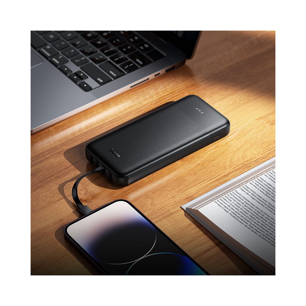 HOCO J163 External Battery, 10000mAh, 10W, 1 x Lightning - 1 x microUSB - 2 x USB-A - 1 x USB-C, Black