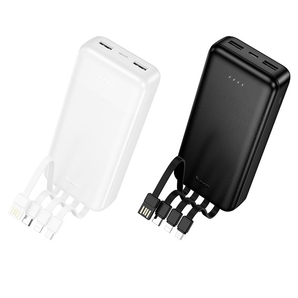 Εξωτερική μπαταρία HOCO J163A, 20000mAh, 10W, 1 x Lightning - 1 x microUSB - 1 x USB-C - 2 x USB-A, Λευκή