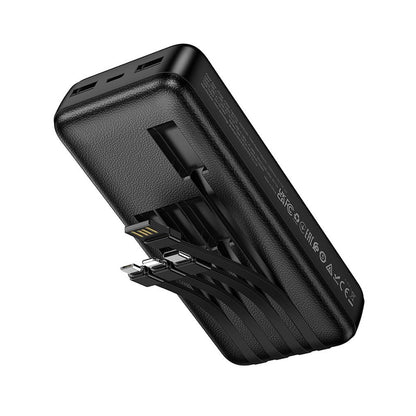 Εξωτερική μπαταρία HOCO J163A, 20000mAh, 10W, 1 x Lightning - 1 x microUSB - 1 x USB-C - 2 x USB-A, Μαύρη
