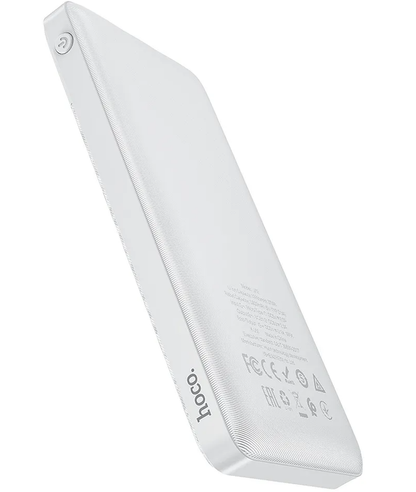 HOCO J72 External Battery, 10000mAh, 10W, 2 x USB-A, White