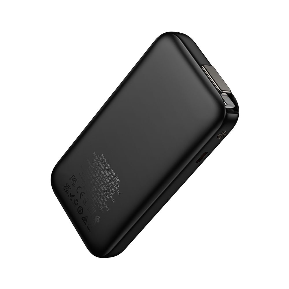 HOCO Q51 External Battery, 10000mAh, 20W, PD, 2 x USB-C, Black