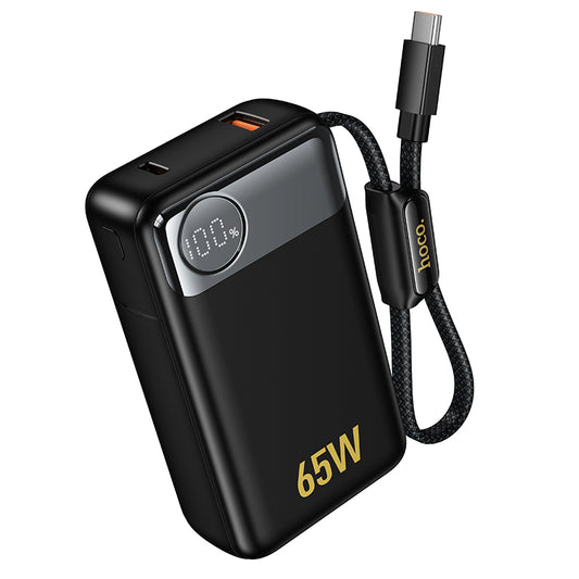 Εξωτερική Μπαταρία HOCO Q53, 12000mAh, 65W, QC + PD, 1 x USB-A - 2 x USB-C, Μαύρο