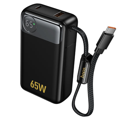 Εξωτερική Μπαταρία HOCO Q53, 12000mAh, 65W, QC + PD, 1 x USB-A - 2 x USB-C, Μαύρο