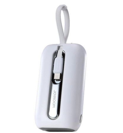 Joyroom Colorful Series JR-L012 External Battery, 10000mAh, 22.5W, QC + PD, 1 x Lightning - 2 x USB-C, White