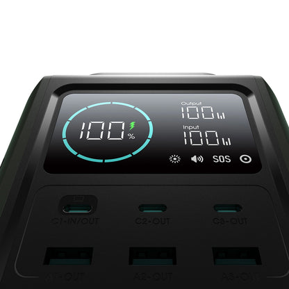 Εξωτερική Μπαταρία Joyroom JR-PBF10, 75000mAh, 100W, QC + PD, 3 x USB-A - 3 x USB-C, Πράσινο