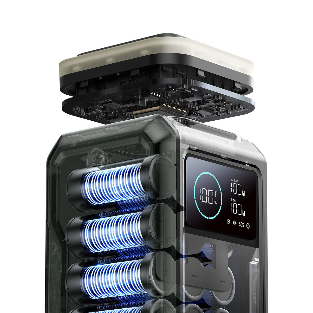Εξωτερική Μπαταρία Joyroom JR-PBF10, 75000mAh, 100W, QC + PD, 3 x USB-A - 3 x USB-C, Πράσινο