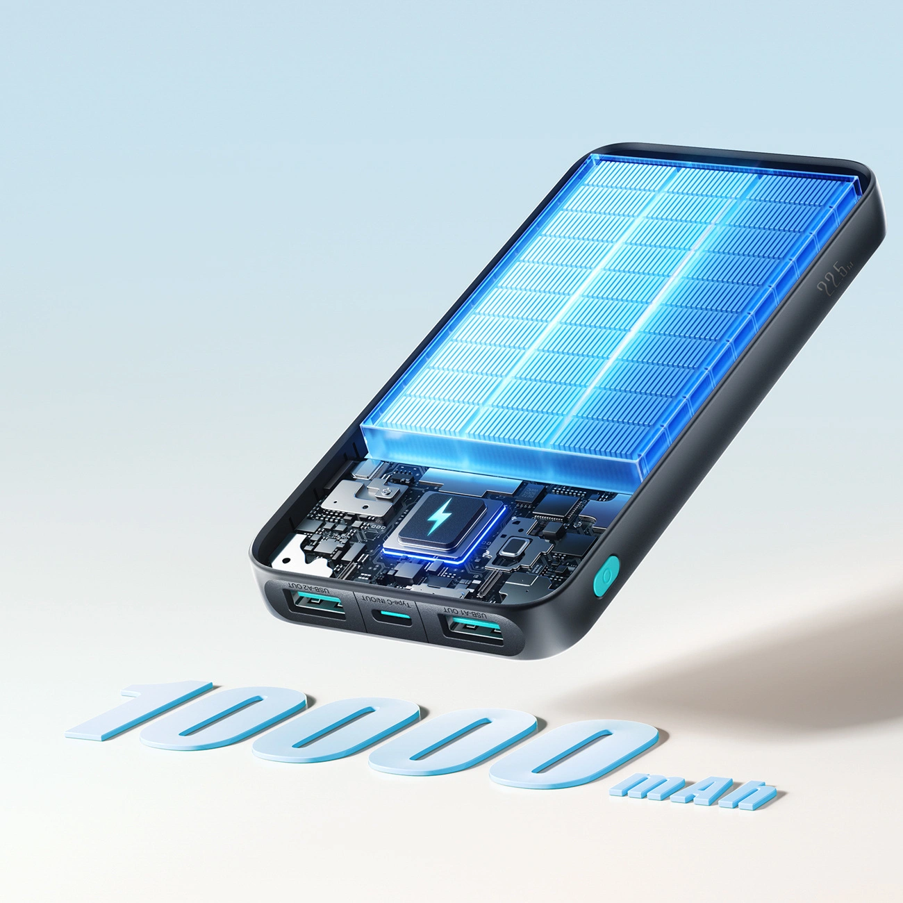 Εξωτερική Μπαταρία Joyroom JR-PBF12 Pro, 10000mAh, 22.5W, QC + PD, 1 x USB-C - 2 x USB-A, Μαύρο