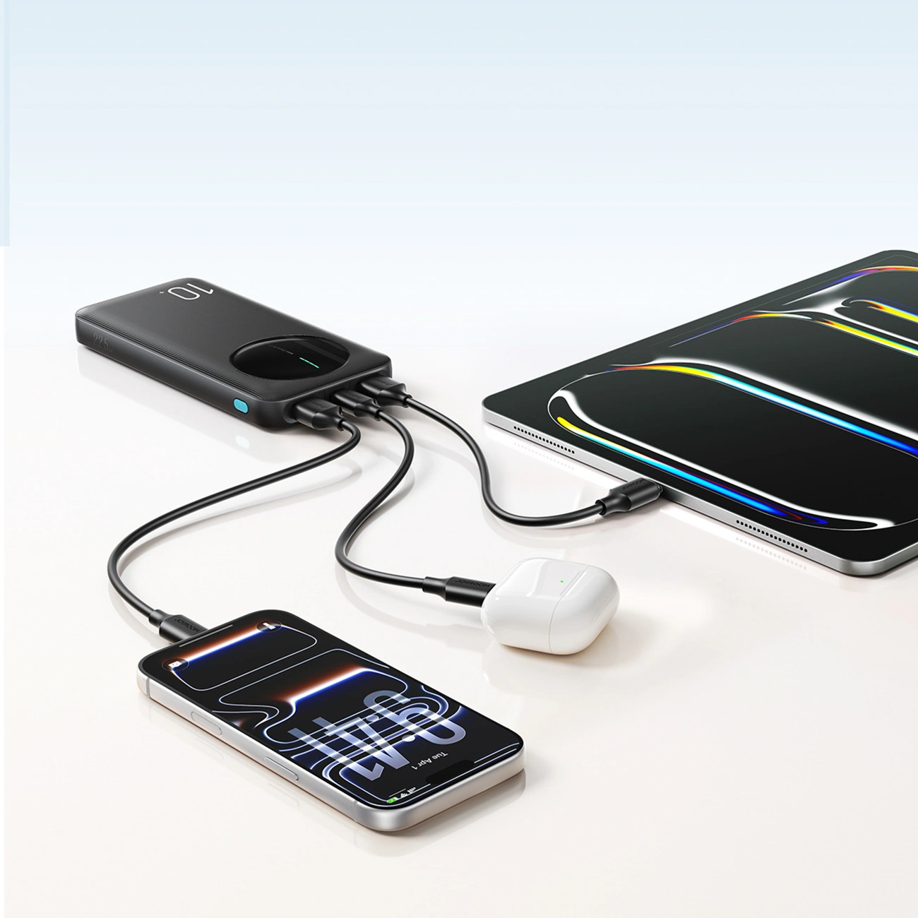 Εξωτερική Μπαταρία Joyroom JR-PBF12 Pro, 10000mAh, 22.5W, QC + PD, 1 x USB-C - 2 x USB-A, Μαύρο