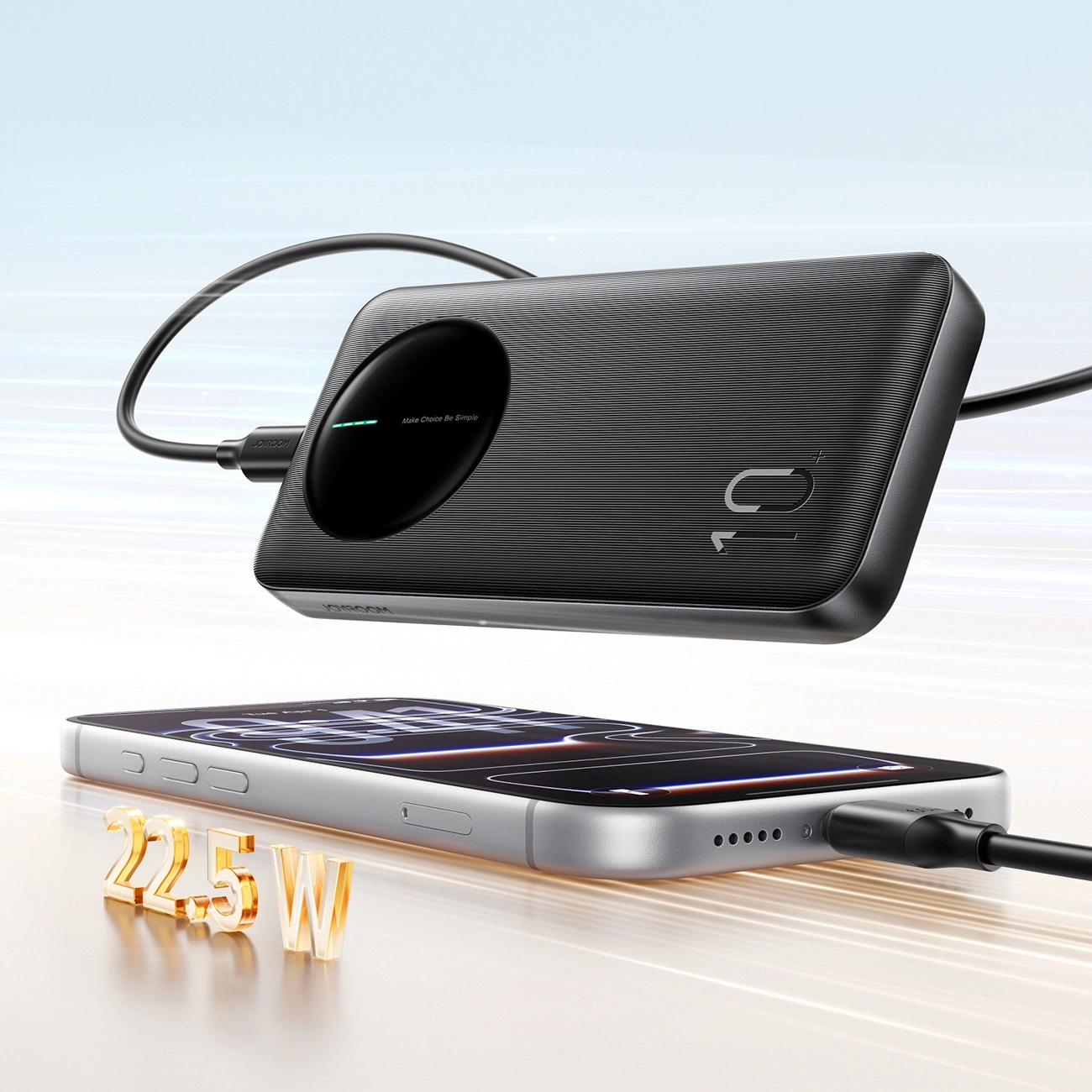Εξωτερική Μπαταρία Joyroom JR-PBF12 Pro, 10000mAh, 22.5W, QC + PD, 1 x USB-C - 2 x USB-A, Μαύρο