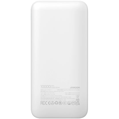 Εξωτερική Μπαταρία Joyroom JR-PBF12, 10000mAh, 12W, 1 x USB-C - 2 x USB-A, Λευκή