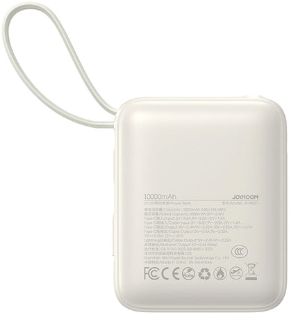 Εξωτερική Μπαταρία Joyroom JR-PBF27, 10000mAh, 22.5W, PD, 1 x Lightning - 2 x USB-C, Λευκή