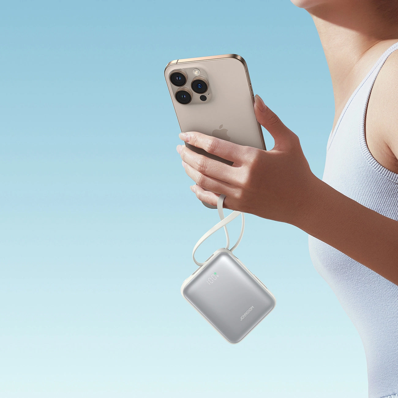 Εξωτερική Μπαταρία Joyroom JR-PBF27, 10000mAh, 22.5W, PD, 1 x Lightning - 2 x USB-C, Λευκή