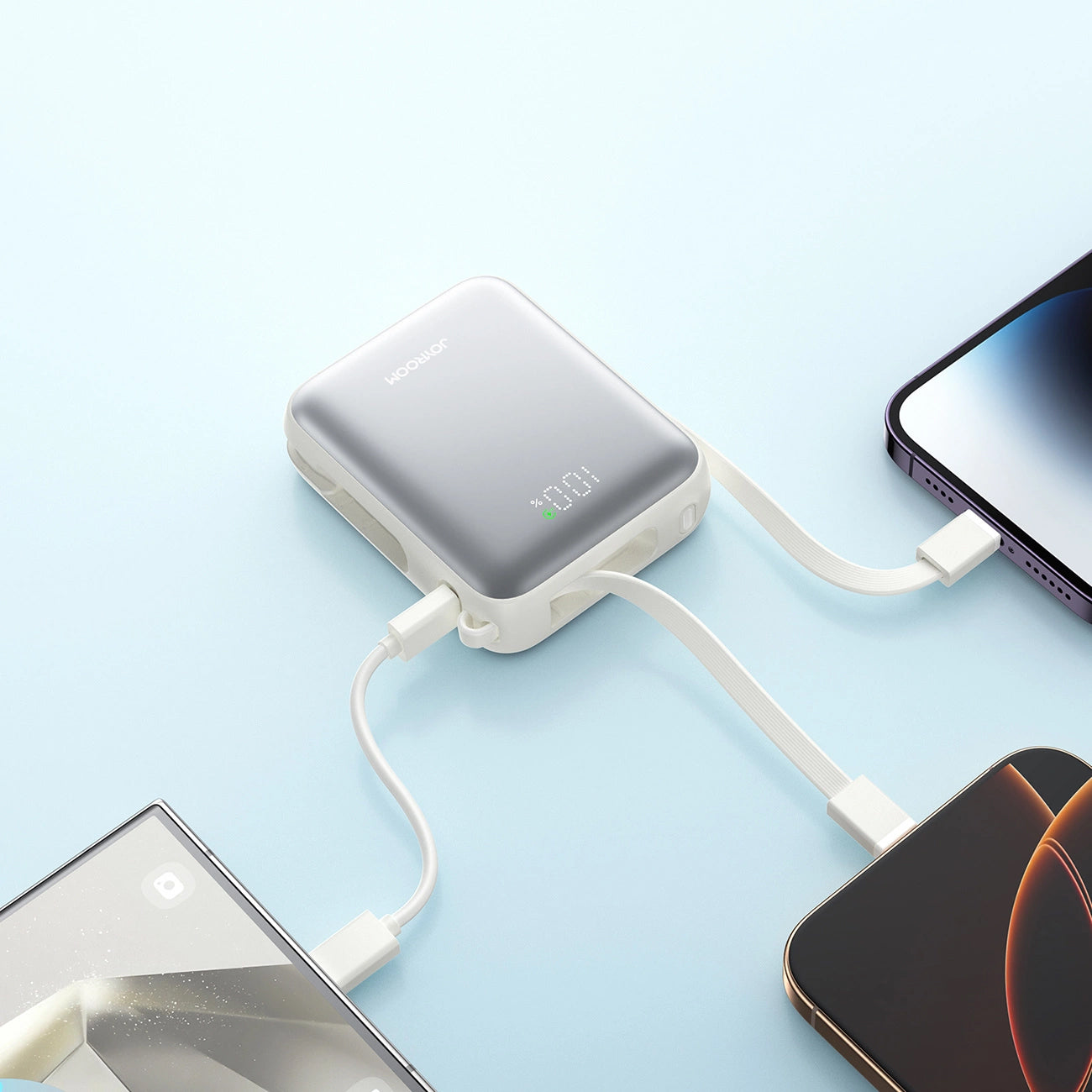 Εξωτερική Μπαταρία Joyroom JR-PBF27, 10000mAh, 22.5W, PD, 1 x Lightning - 2 x USB-C, Λευκή