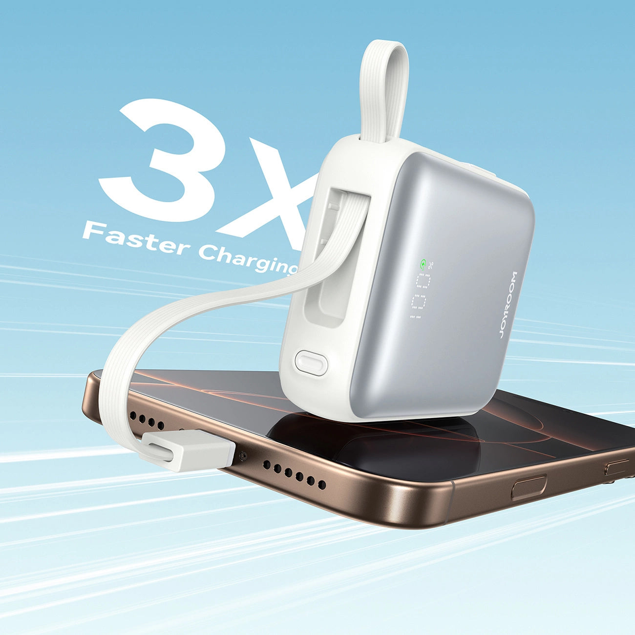Εξωτερική Μπαταρία Joyroom JR-PBF27, 10000mAh, 22.5W, PD, 1 x Lightning - 2 x USB-C, Λευκή