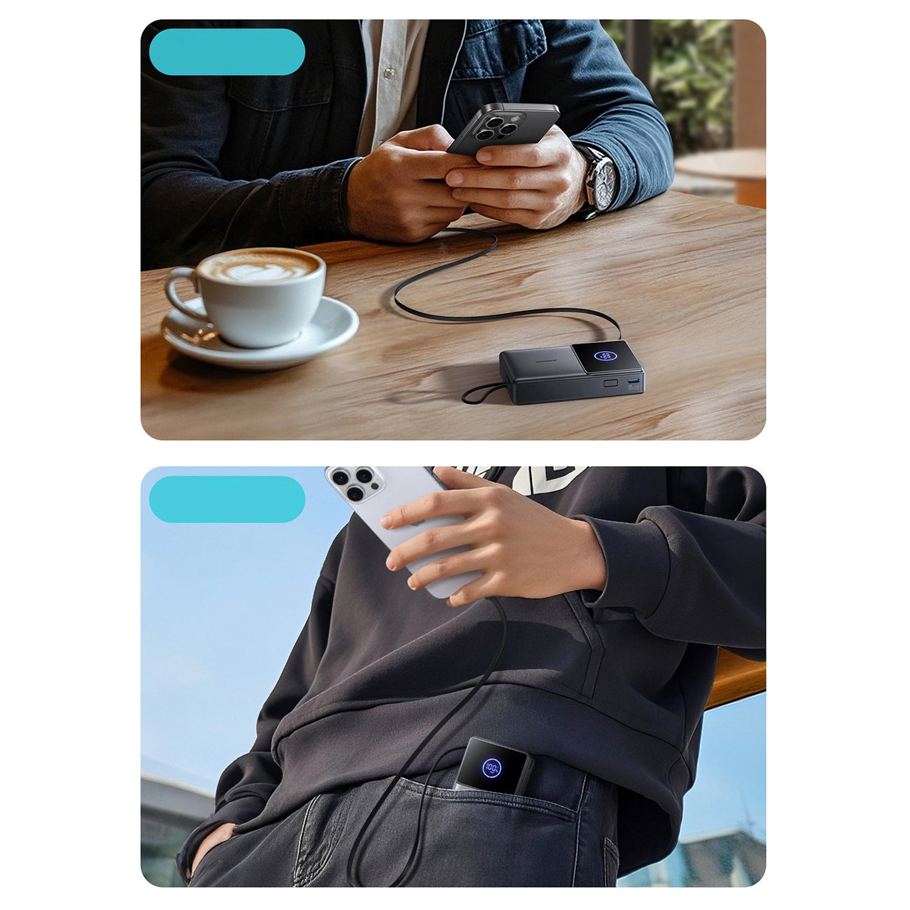 Εξωτερική Μπαταρία Joyroom JR-PR1, 10000mAh, 22.5W, PD, 2 x USB-C, Γκρι