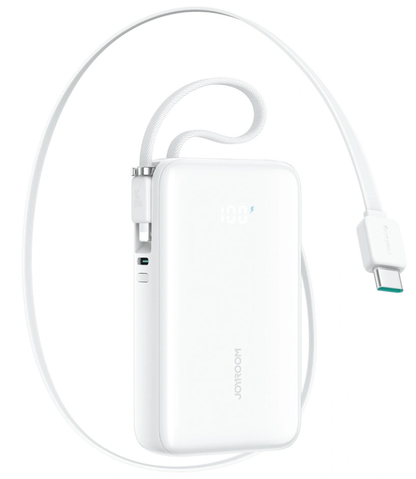 Εξωτερική Μπαταρία Joyroom JR-PR2L, 10000mAh, 35W, QC + PD, 1 x Lightning - 1 x USB-C, Λευκή