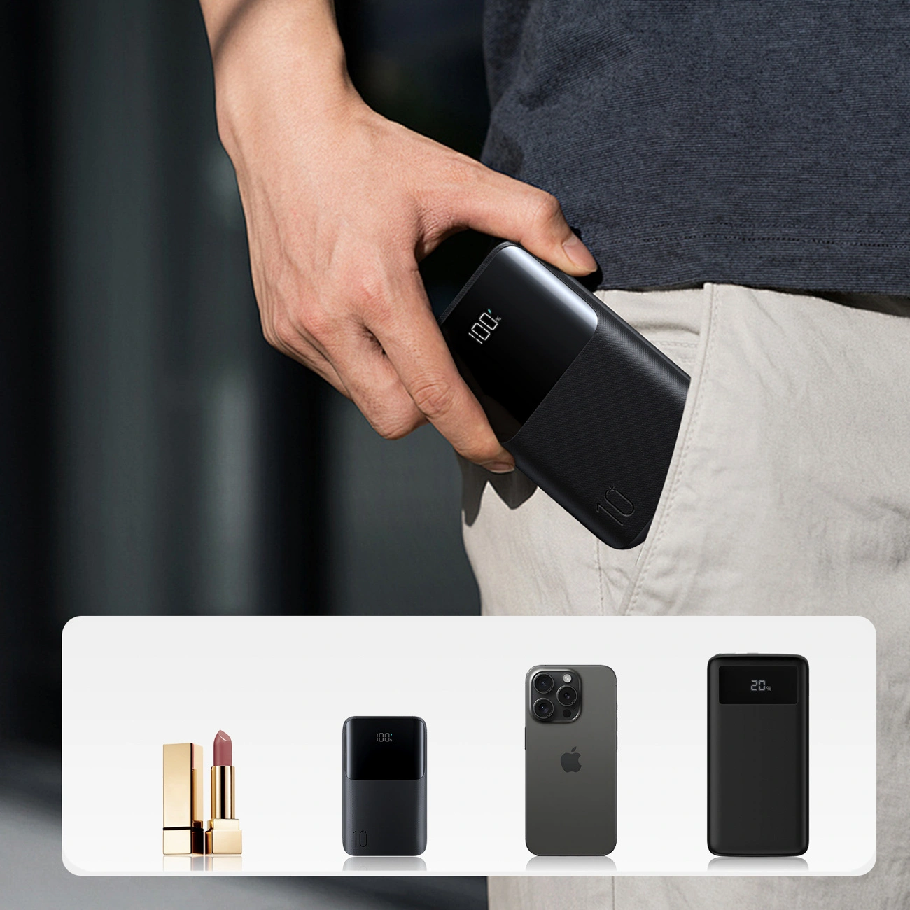 Εξωτερική Μπαταρία Joyroom JR-QP191, 10000mAh, 22.5W, QC + PD, 1 x USB-A - 2 x USB-C, Μαύρη