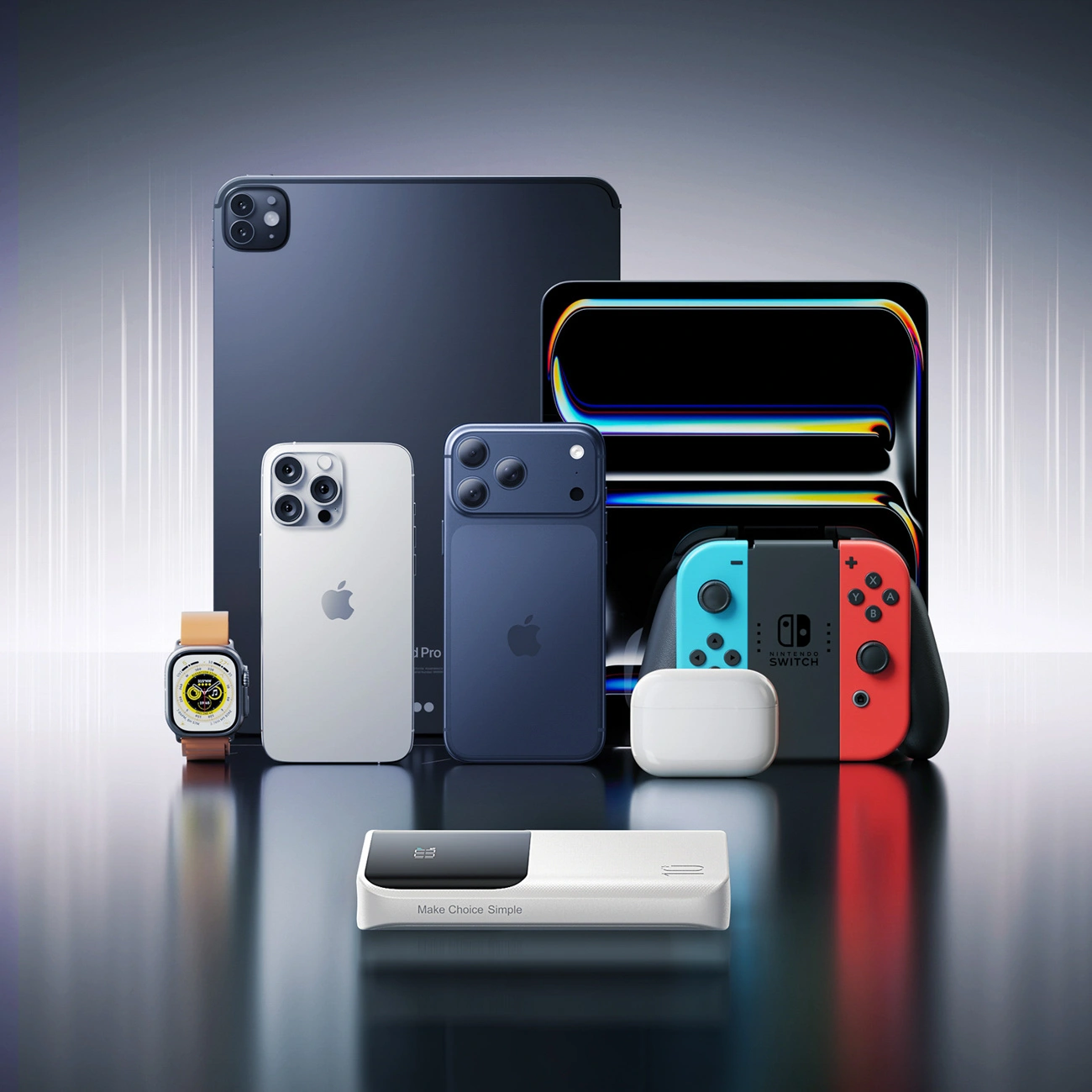 Εξωτερική Μπαταρία Joyroom JR-QP191, 10000mAh, 22.5W, QC + PD, 1 x USB-A - 2 x USB-C, Λευκή