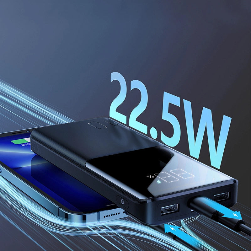 Εξωτερική Μπαταρία Joyroom JR-QP191, 10000mAh, 22.5W, QC + PD, 1 x USB-C - 2 x USB-A, Μαύρη