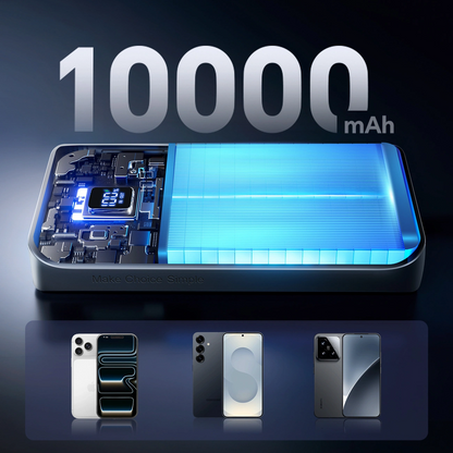 Εξωτερική Μπαταρία Joyroom JR-QP191, 10000mAh, 22.5W, QC + PD, 1 x USB-A - 2 x USB-C, Λευκή