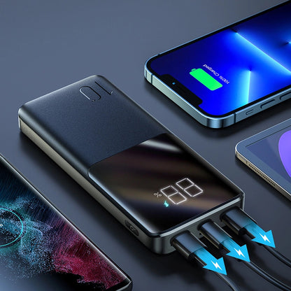 Εξωτερική Μπαταρία Joyroom JR-QP191, 10000mAh, 22.5W, QC + PD, 1 x USB-C - 2 x USB-A, Μαύρη