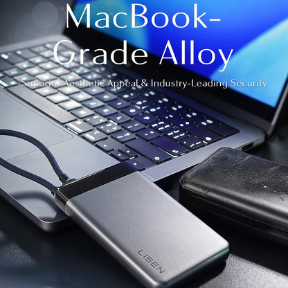 Εξωτερική Μπαταρία Lisen, 10000mAh, 22.5W, PD, 2 x USB-C, Γκρι