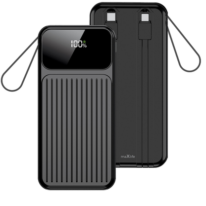 Εξωτερική Μπαταρία MaXlife MXPB-06, 10000mAh, 22.5W, QC + PD, 1 x Lightning - 2 x USB-A - 2 x USB-C, Μαύρη