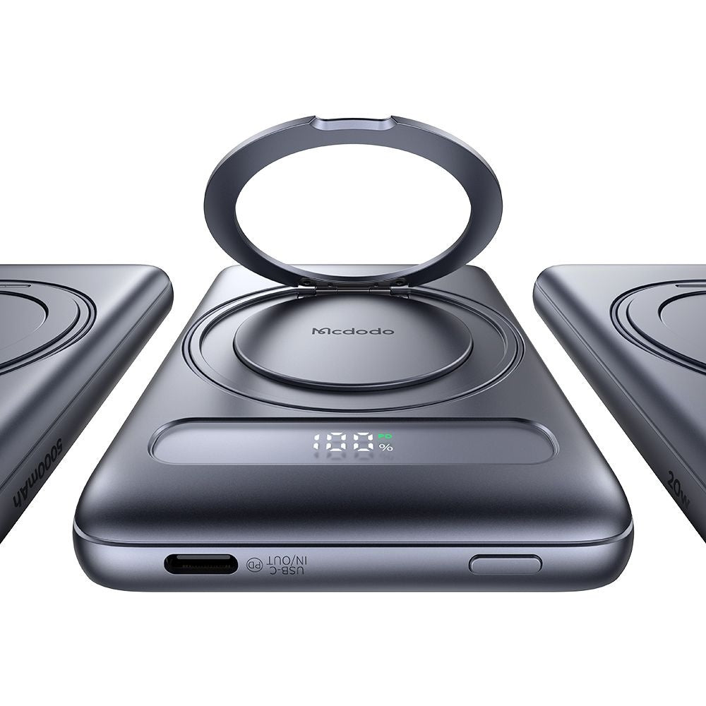 Εξωτερική Μπαταρία Wireless McDodo MC-8361 Meta, 5000mAh, 20W, PD + FQI, 1 x QI - 1 x USB-C, Γκρι