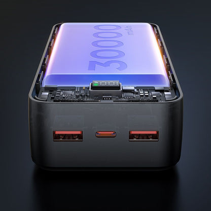 McDodo MC-4240 External Battery, 30000mAh, 22.5W, QC + PD, 2 x USB-A - 1 x USB-C, Black